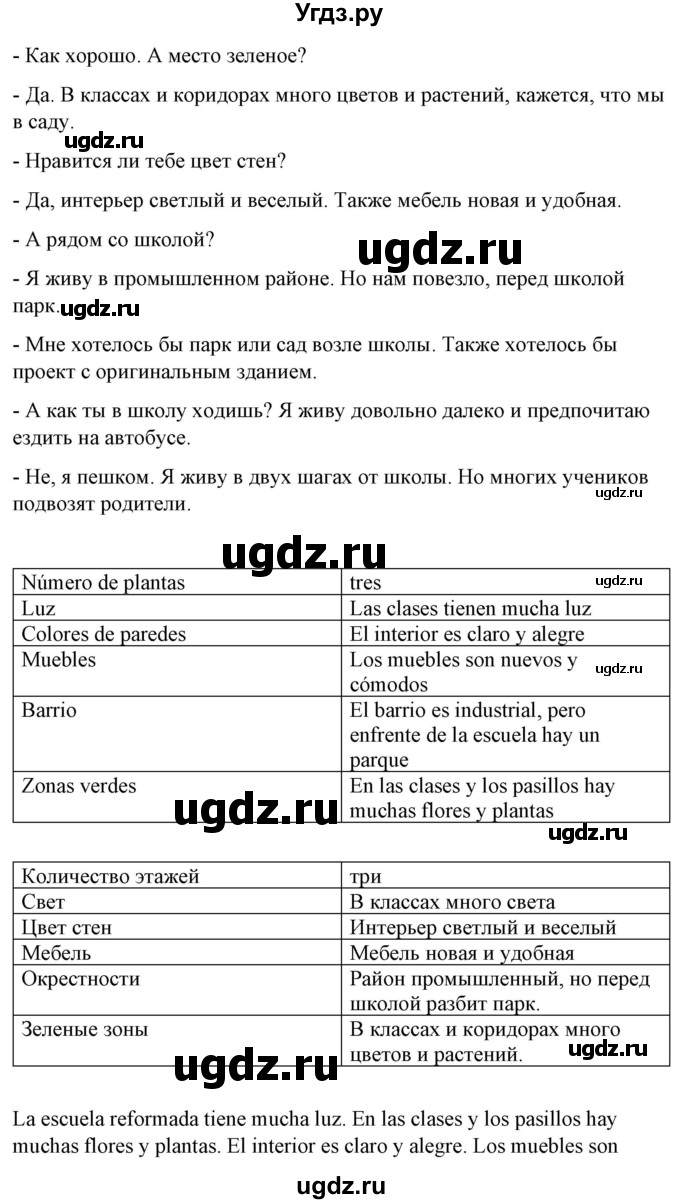 ГДЗ (Решебник) по испанскому языку 10 класс Гриневич Е.К. / страница / 32(продолжение 3)