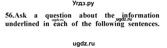 ГДЗ (Решебник) по английскому языку 5 класс (сборник упражнений к учебнику Биболетовой) Барашкова Е.А. / упражнение номер / 56