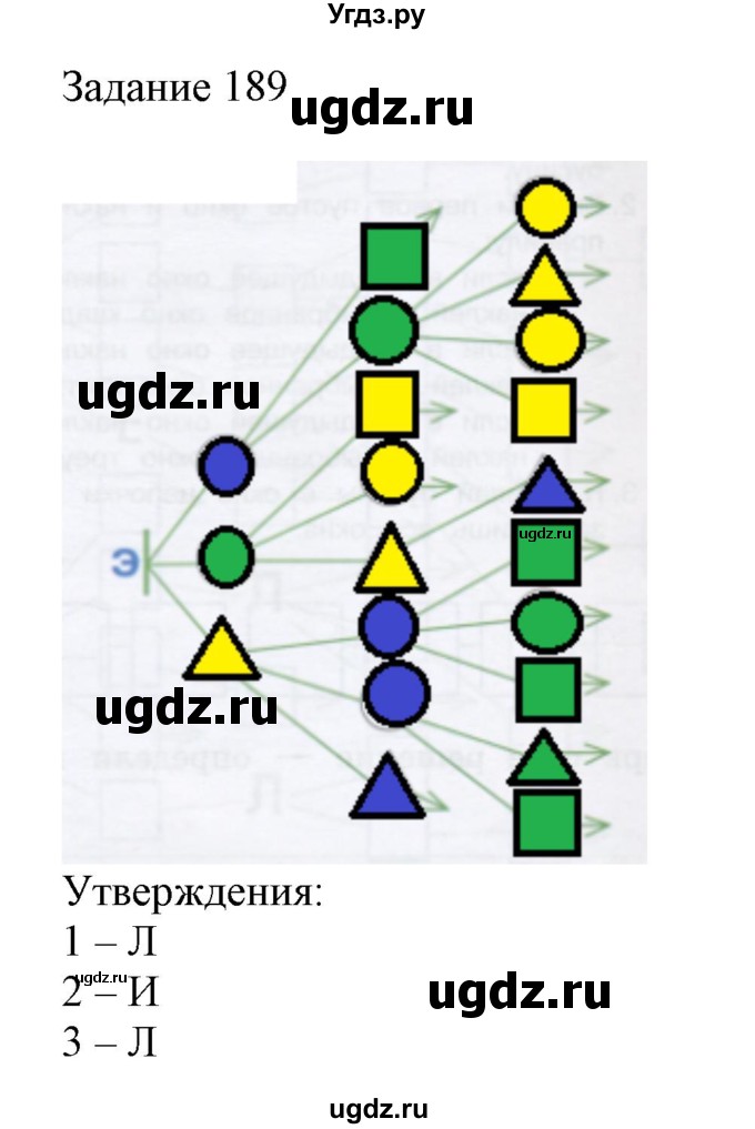 ГДЗ (Решебник) по информатике 3 класс (рабочая тетрадь) Рудченко Т.А. / задача номер / 189