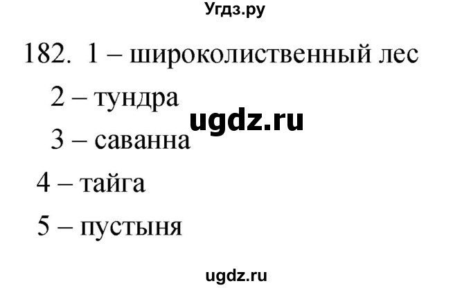 ГДЗ (Решебник) по биологии 5 класс (рабочая тетрадь) Сонин Н.И. / упражнение номер / 182