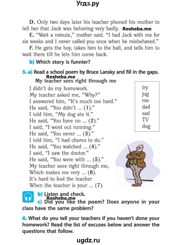 ГДЗ (Учебник) по английскому языку 6 класс (student's book) Юхнель Н. В. / страница номер / 182