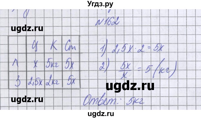 ГДЗ (Решебник к учебнику 2016) по математике 6 класс Герасимов В.Д. / глава 2 / упражнение / 162