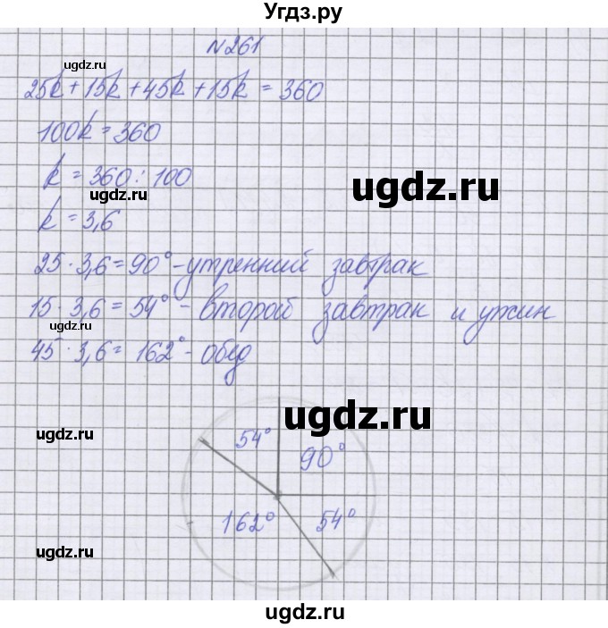ГДЗ (Решебник к учебнику 2022) по математике 6 класс Герасимов В.Д. / глава 2 / упражнение / 261