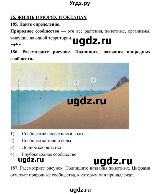 ГДЗ (Решебник) по биологии 5 класс (рабочая тетрадь) Н. И. Сонин / § / 26.  Тренировочные задания