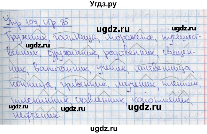 ГДЗ (Решебник 2014) по русскому языку 9 класс (рабочая тетрадь) Ефремова Е.А. / упражнение / 107