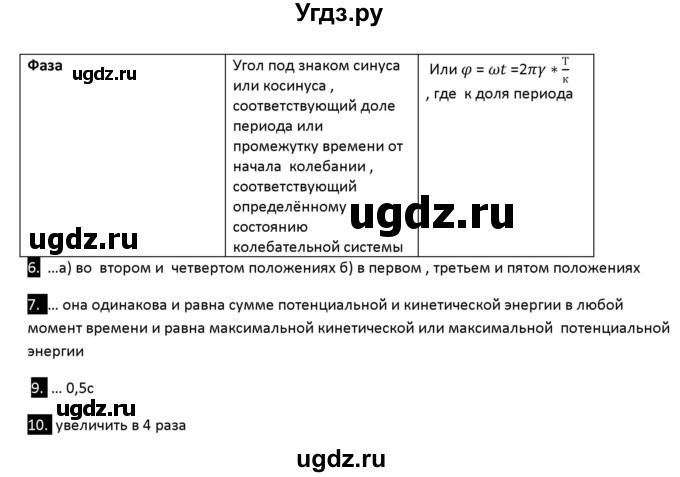 ГДЗ (Решебник) по физике 10 класс (рабочая тетрадь ) Касьянов В.А. / параграф номер / 31(продолжение 2)