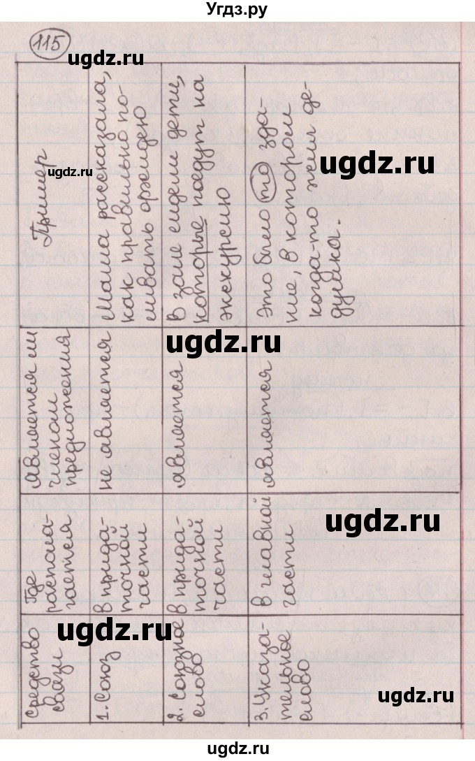 ГДЗ (Решебник №1) по русскому языку 9 класс Л.A. Мурина / упражнение / 115