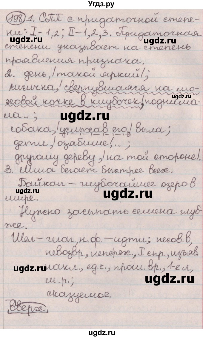 ГДЗ (Решебник №1) по русскому языку 9 класс Л.A. Мурина / упражнение / 198