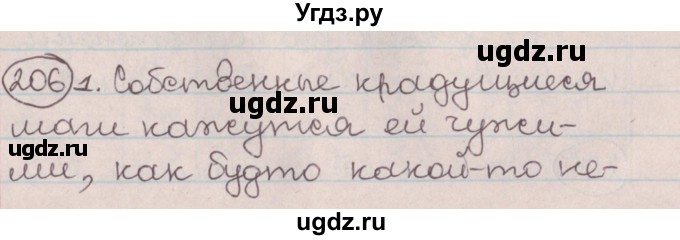 ГДЗ (Решебник №1) по русскому языку 9 класс Л.A. Мурина / упражнение / 206