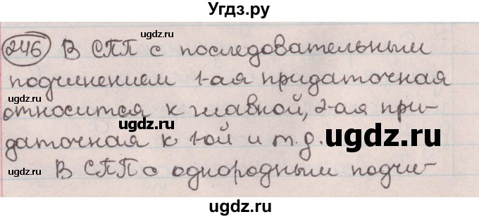 ГДЗ (Решебник №1) по русскому языку 9 класс Л.A. Мурина / упражнение / 246