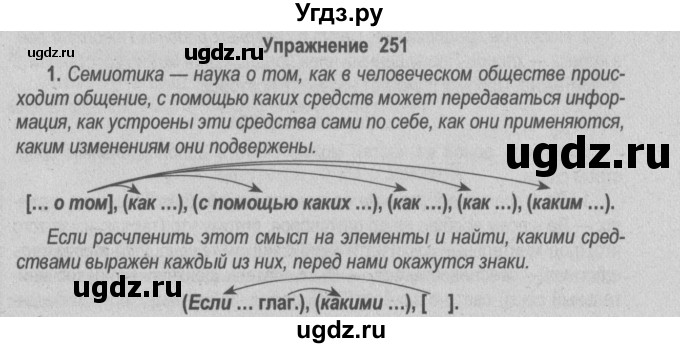 ГДЗ (Решебник №2) по русскому языку 9 класс Л.A. Мурина / упражнение / 251