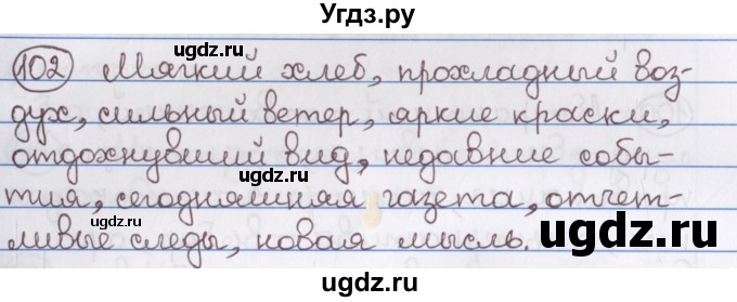 ГДЗ (Решебник) по русскому языку 10 класс Л. A. Мурина / упражнение номер / 102