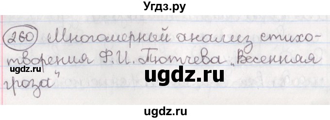 ГДЗ (Решебник) по русскому языку 10 класс Л. A. Мурина / упражнение номер / 260