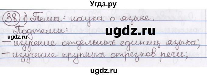 ГДЗ (Решебник) по русскому языку 10 класс Л. A. Мурина / упражнение номер / 38