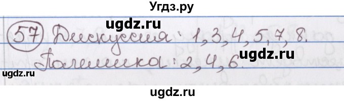 ГДЗ (Решебник) по русскому языку 10 класс Л. A. Мурина / упражнение номер / 57