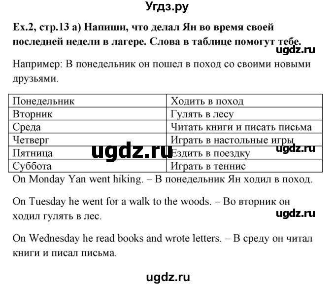 ГДЗ (Решебник) по английскому языку 6 класс (рабочая тетрадь) Наумова Е.Г. / часть 1. страница номер / 13