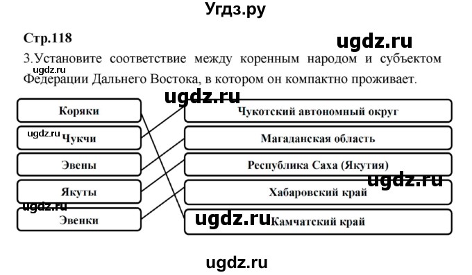 ГДЗ (Решебник) по географии 9 класс (тетрадь-тренажер) Ходова Е.С. / страница номер / 118