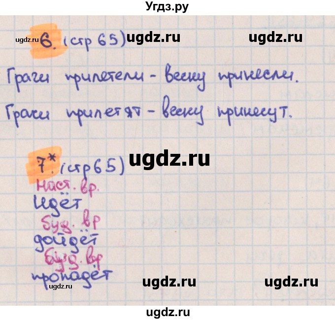 ГДЗ (Решебник) по русскому языку 3 класс (тетрадь учебных достижений) Канакина В.П. / страница номер / 65