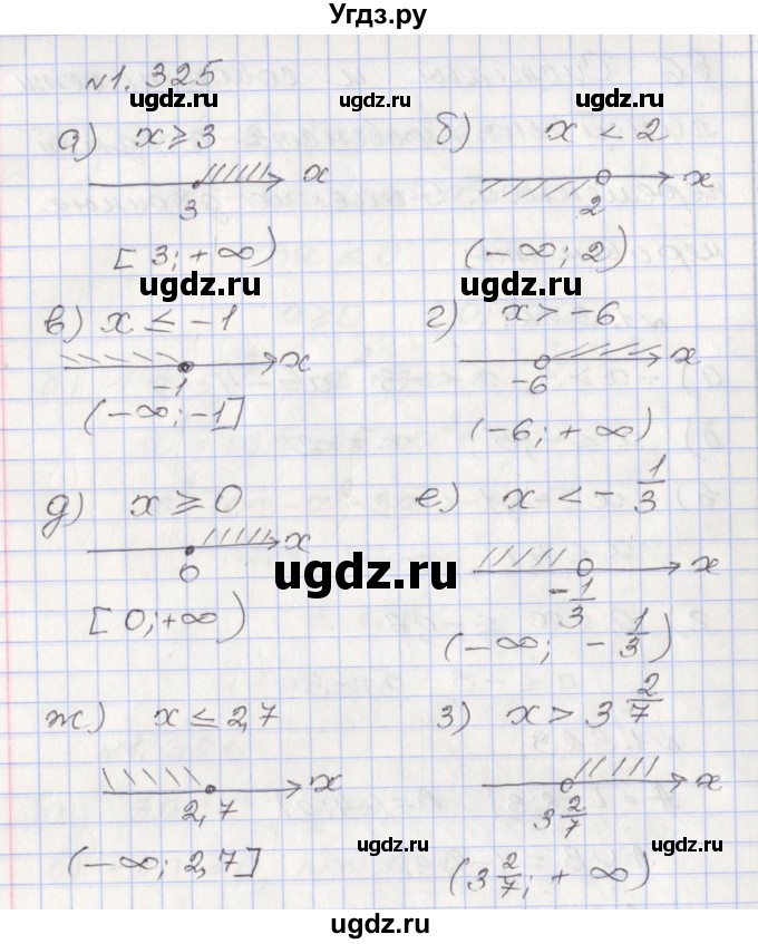 ГДЗ (Решебник №1) по алгебре 8 класс Арефьева И.Г. / глава 1 / упражнение / 1.325