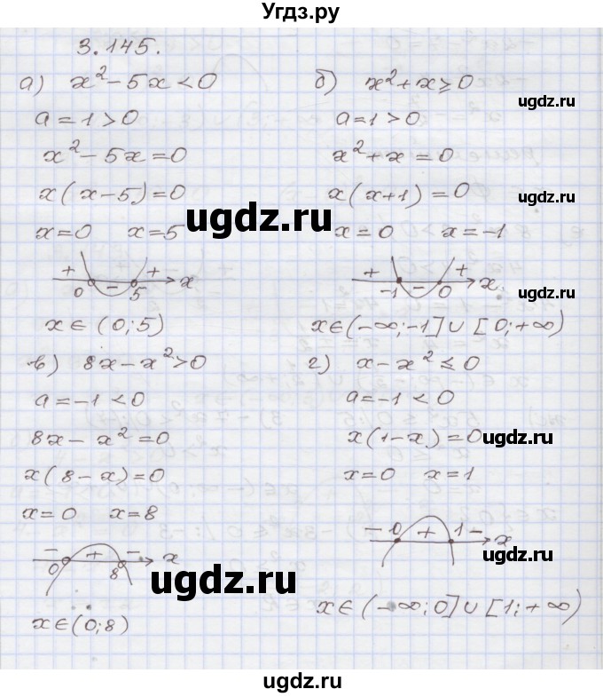 ГДЗ (Решебник №1) по алгебре 8 класс Арефьева И.Г. / глава 3 / упражнение / 3.145