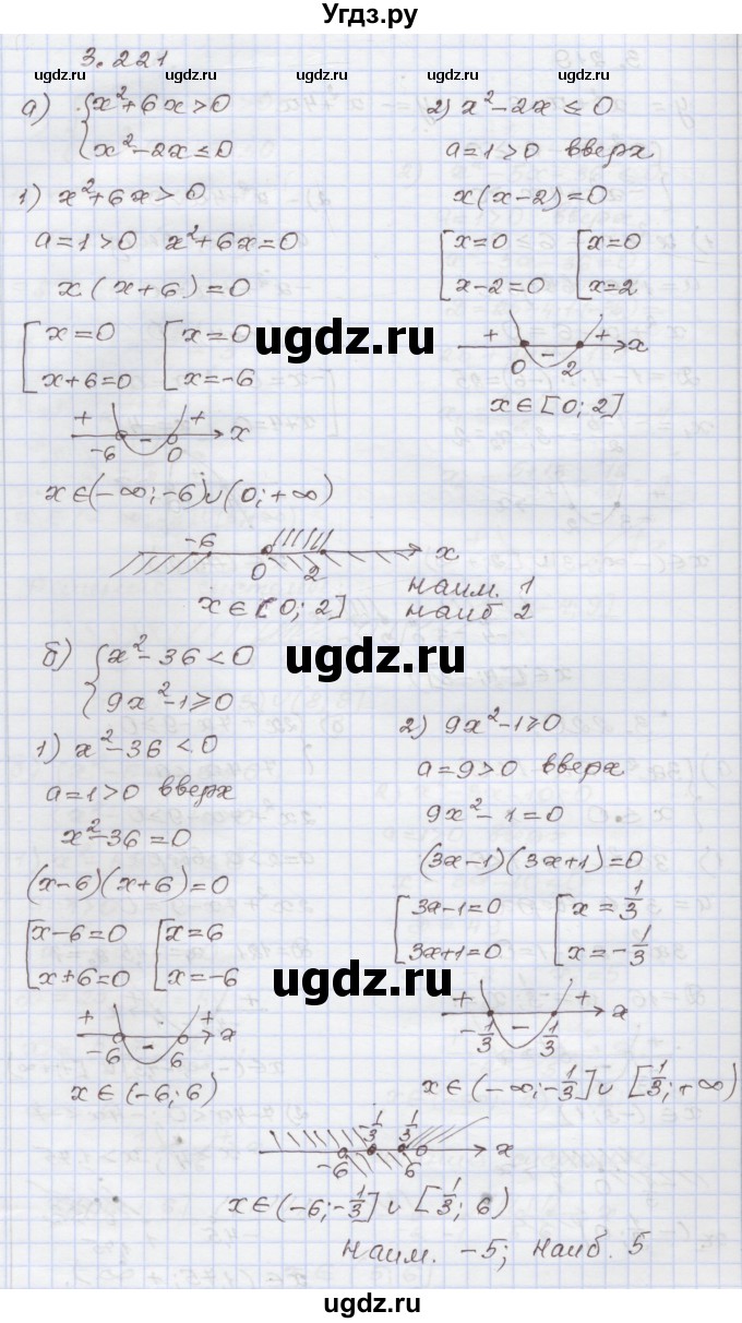 ГДЗ (Решебник №1) по алгебре 8 класс Арефьева И.Г. / глава 3 / упражнение / 3.221