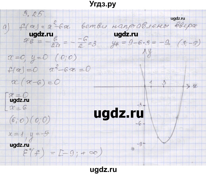 ГДЗ (Решебник №1) по алгебре 8 класс Арефьева И.Г. / глава 3 / упражнение / 3.25