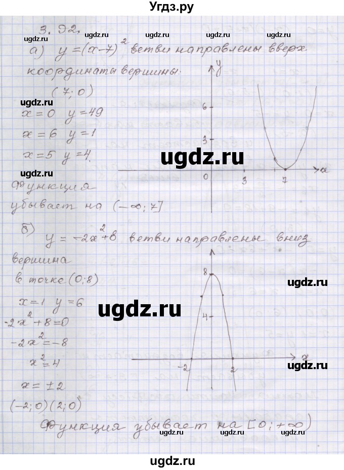 ГДЗ (Решебник №1) по алгебре 8 класс Арефьева И.Г. / глава 3 / упражнение / 3.92