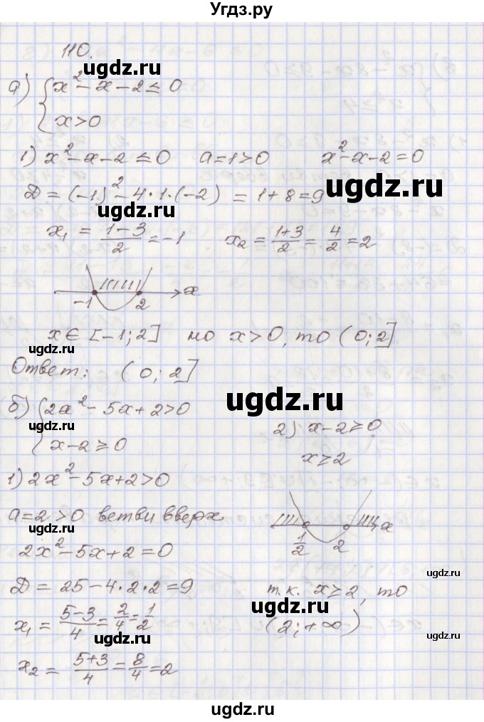 ГДЗ (Решебник №1) по алгебре 8 класс Арефьева И.Г. / повторение / 110