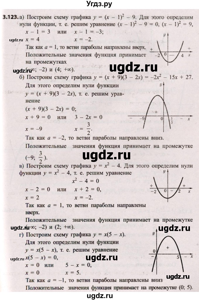 ГДЗ (Решебник №2) по алгебре 8 класс Арефьева И.Г. / глава 3 / упражнение / 3.123