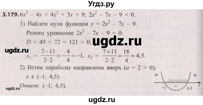 ГДЗ (Решебник №2) по алгебре 8 класс Арефьева И.Г. / глава 3 / упражнение / 3.179