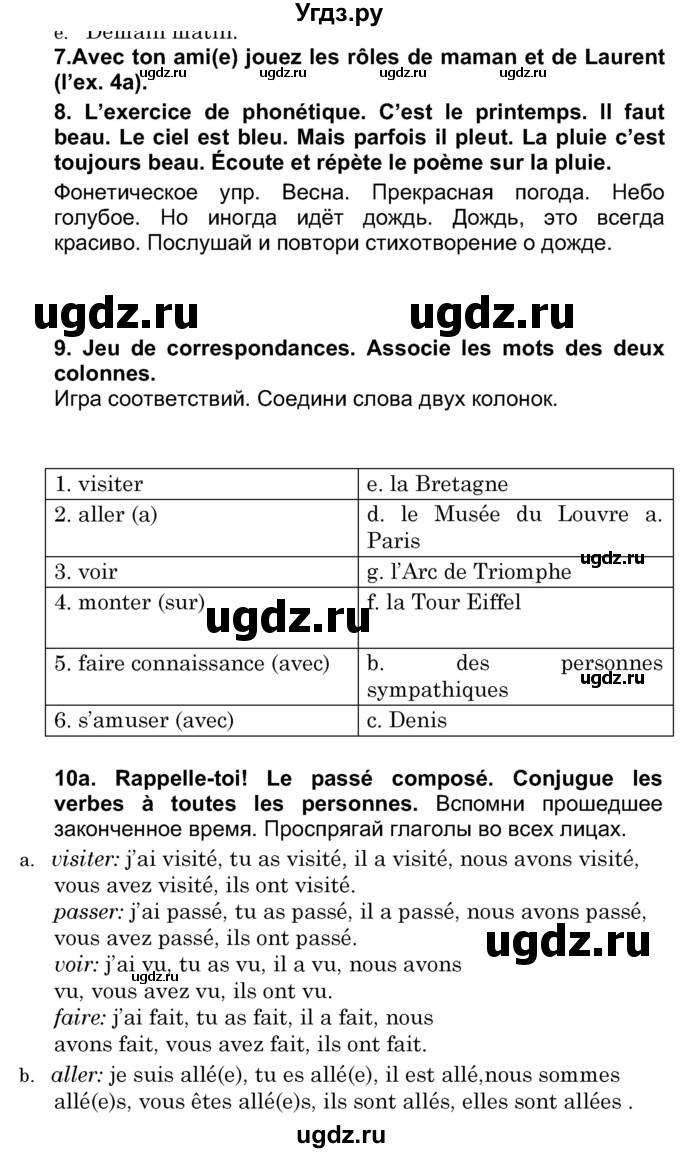 ГДЗ (Решебник) по французскому языку 7 класс Вадюшина Д.С. / страница номер / 240