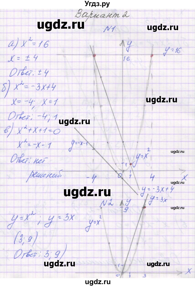 ГДЗ (Решебник) по алгебре 7 класс (самостоятельные работы ) Александрова Л.А. / С-52. вариант-№ / 2