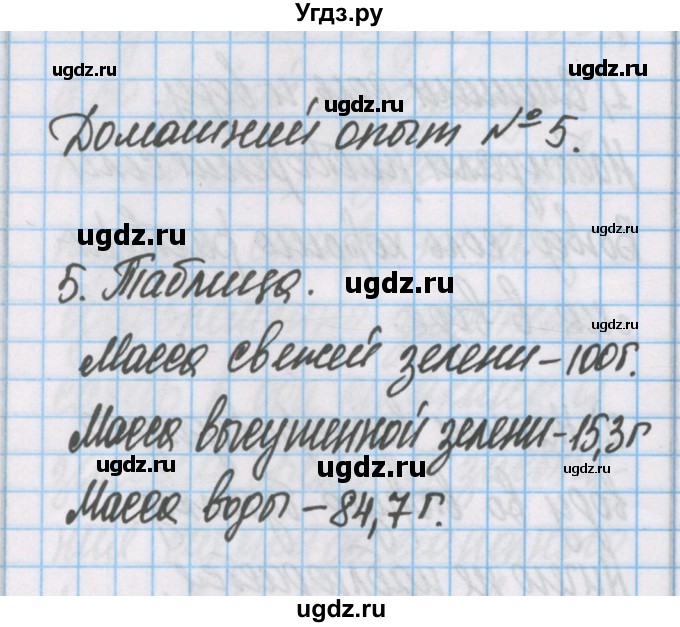 ГДЗ (Решебник) по химии 7 класс (тетрадь для лабораторных опытов и практических работ) Габриелян О.С. / домашний опыт / 5