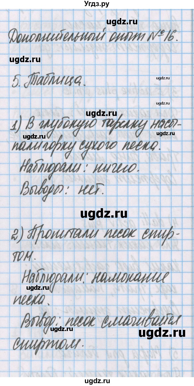 ГДЗ (Решебник) по химии 7 класс (тетрадь для лабораторных опытов и практических работ) Габриелян О.С. / дополнительный опыт / 16