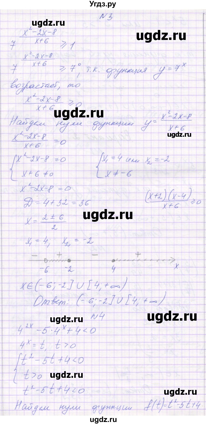 ГДЗ (Решебник) по алгебре 11 класс (самостоятельные работы ) Александрова Л.А. / С-16. вариант номер / 2(продолжение 2)