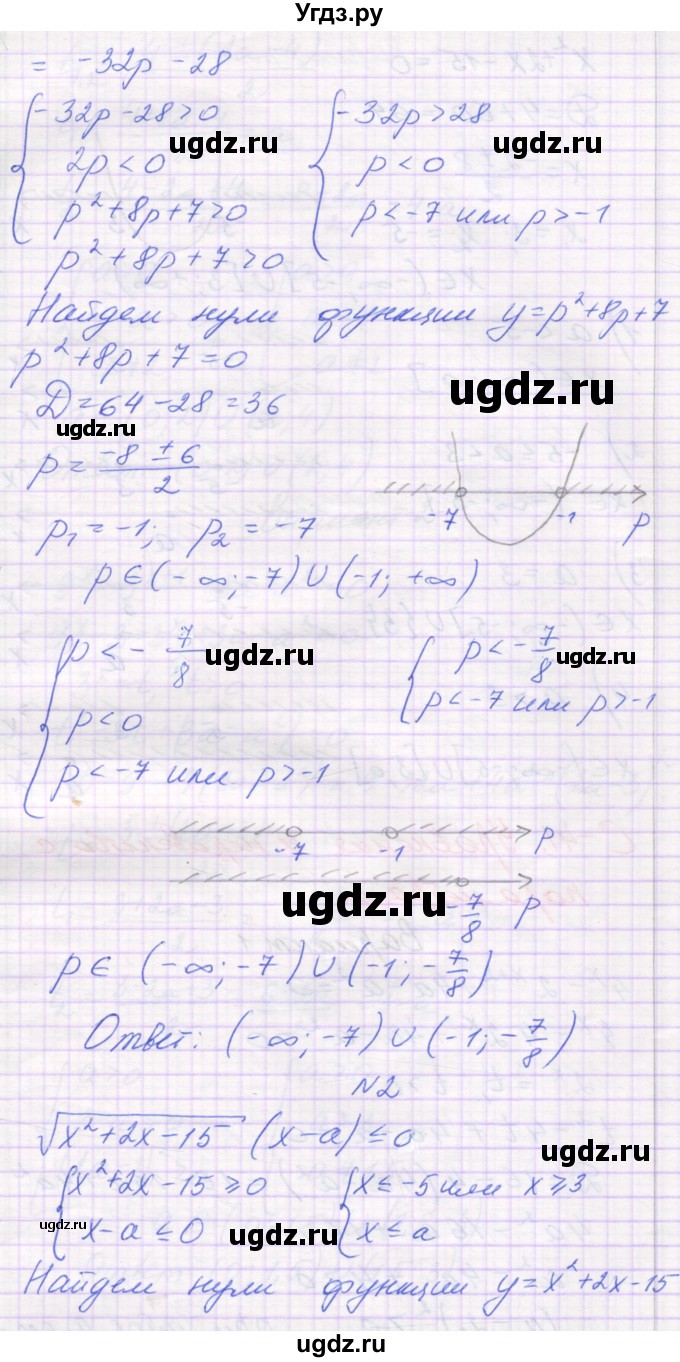 ГДЗ (Решебник) по алгебре 11 класс (самостоятельные работы ) Александрова Л.А. / С-40. вариант номер / 4(продолжение 2)