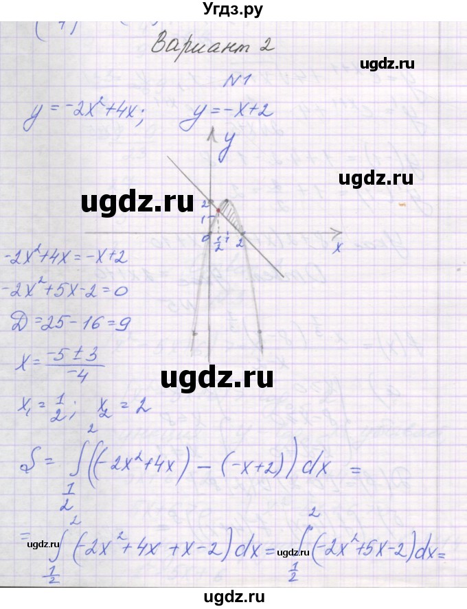 ГДЗ (Решебник) по алгебре 11 класс (самостоятельные работы ) Александрова Л.А. / С-42. вариант номер / 2