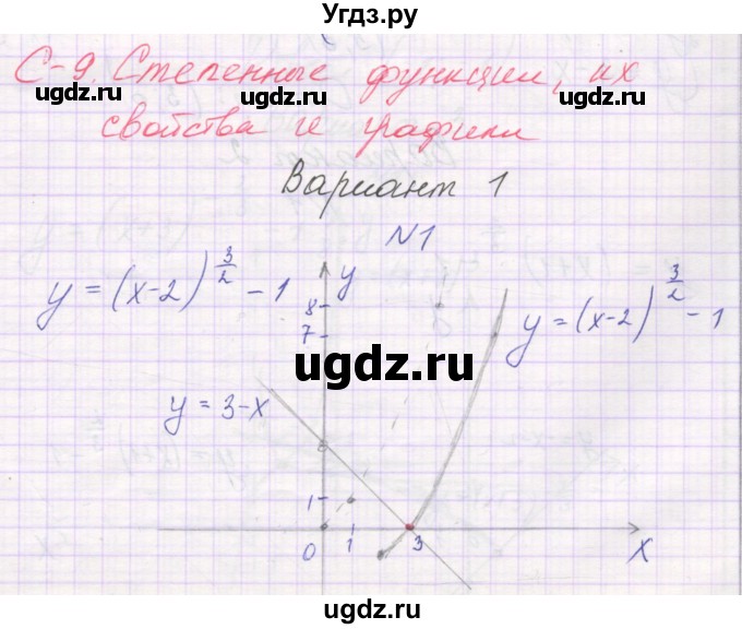 ГДЗ (Решебник) по алгебре 11 класс (самостоятельные работы ) Александрова Л.А. / С-9. вариант номер / 1