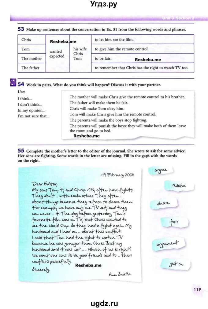 ГДЗ (Учебник) по английскому языку 9 класс (Enjoy English) Биболетова М.З. / страница номер / 119