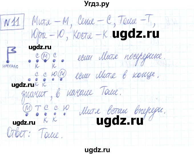 ГДЗ (Решебник) по математике 6 класс (рабочая тетрадь) Муравин Г.К. / задание для досуга номер / 11