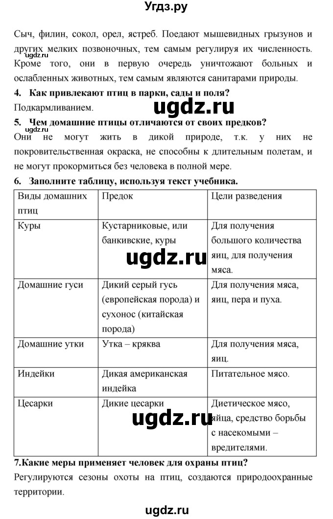 ГДЗ (Решебник) по биологии 7 класс Тихонова Е.Т. / § / 51(продолжение 2)