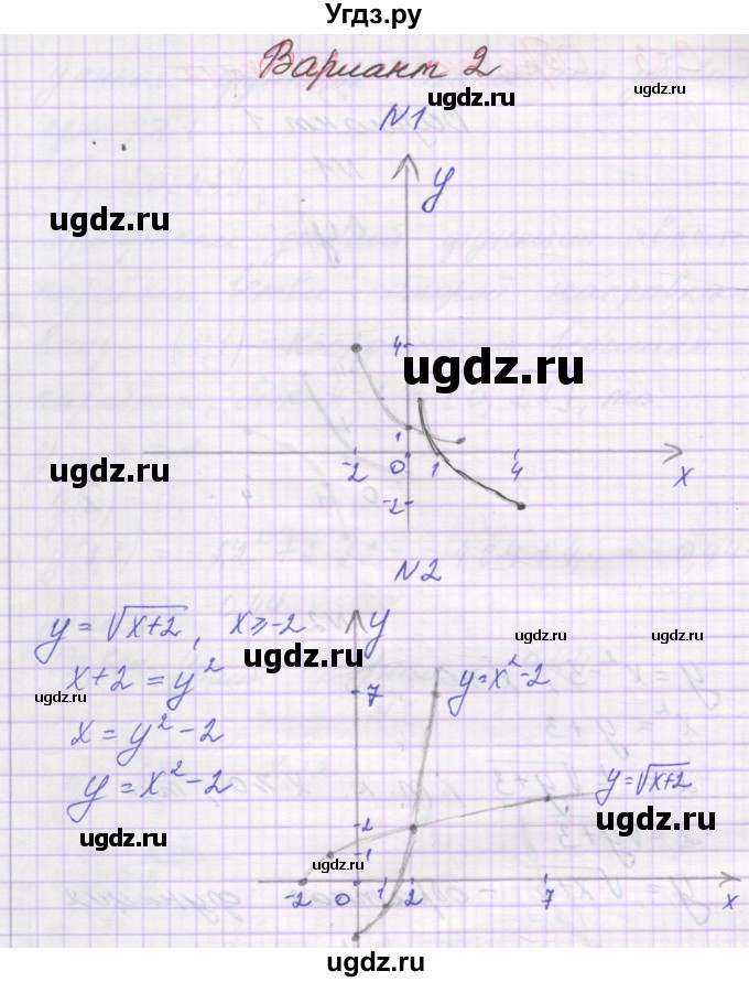 ГДЗ (Решебник) по алгебре 10 класс (самостоятельные работы ) Александрова Л.А. / С-3. вариант номер / 2