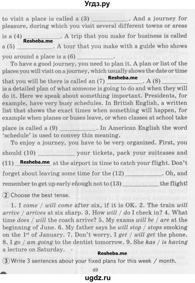 ГДЗ (Учебник) по английскому языку 7 класс (рабочая тетрадь) Юхнель Н.В. / часть 2. страница номер / 49