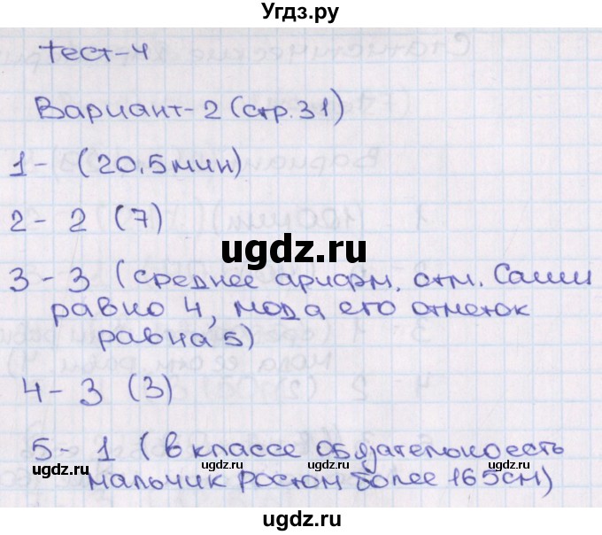 ГДЗ (Решебник) по алгебре 7 класс (тематические тесты ГИА) Кузнецова Л.В. / тест 4. вариант номер / 2