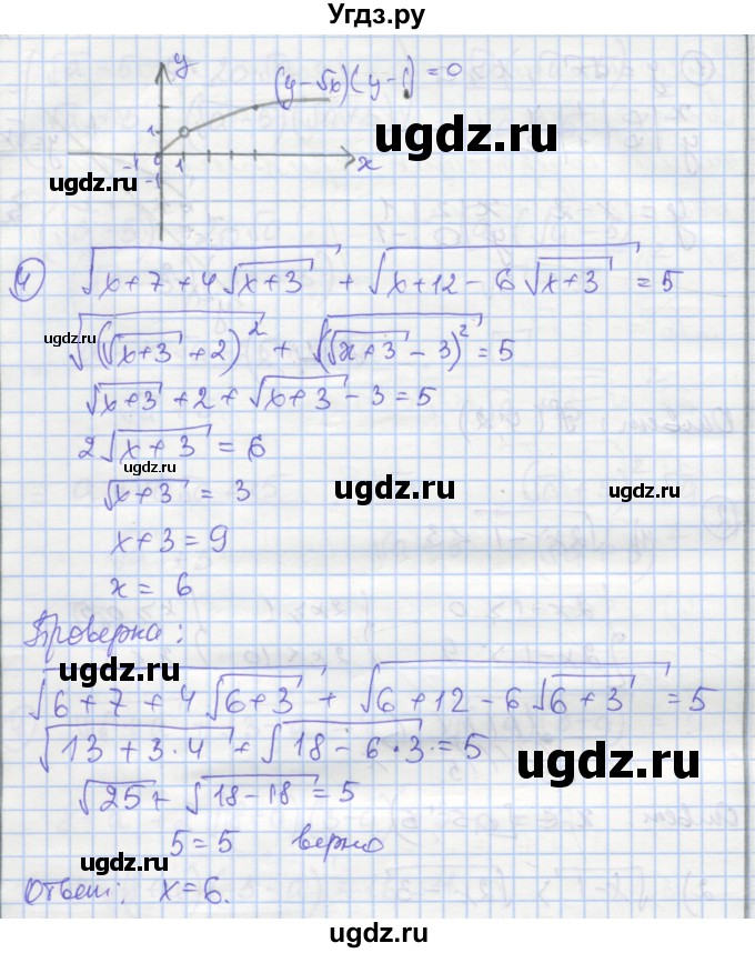 ГДЗ (Решебник) по алгебре 8 класс (самостоятельные и контрольные работы ) Мерзляк А.Г. / самостоятельные работы / вариант 1 / 32(продолжение 3)