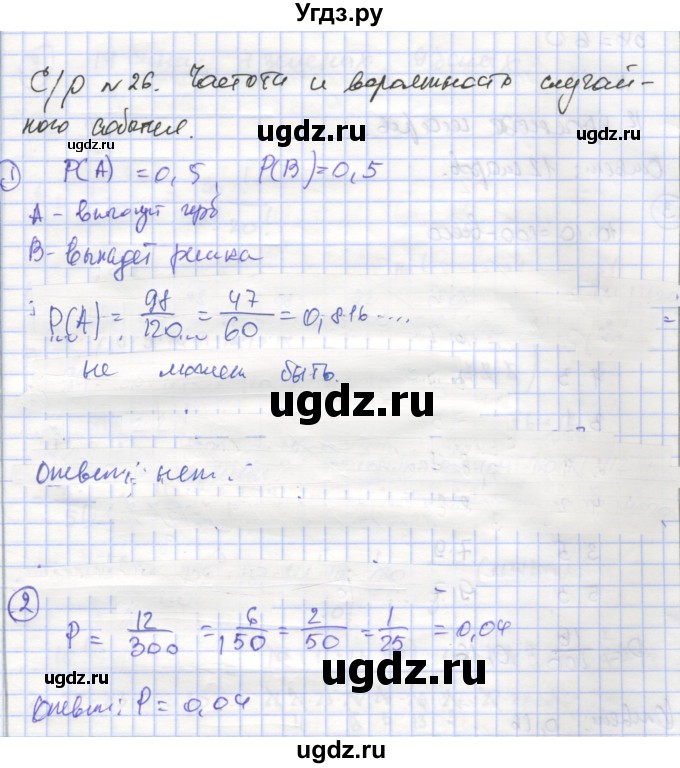 ГДЗ (Решебник) по алгебре 9 класс (самостоятельные и контрольные работы ) Мерзляк А.Г. / самостоятельные работы / вариант 1 / 26