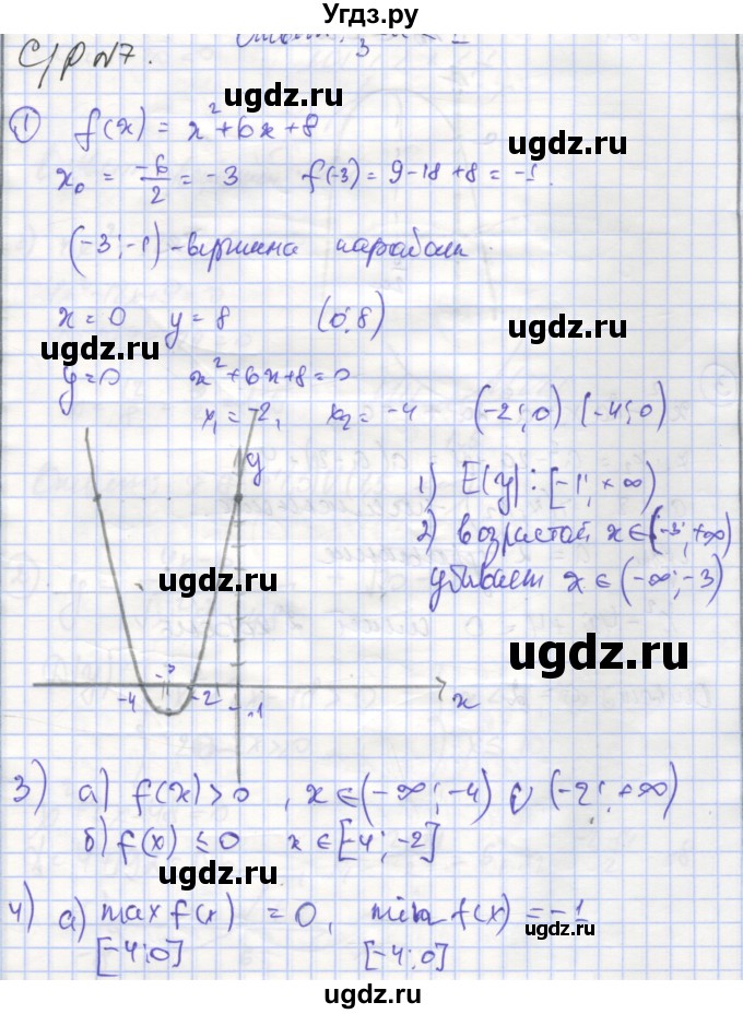 ГДЗ (Решебник) по алгебре 9 класс (самостоятельные и контрольные работы ) Мерзляк А.Г. / самостоятельные работы / вариант 2 / 7
