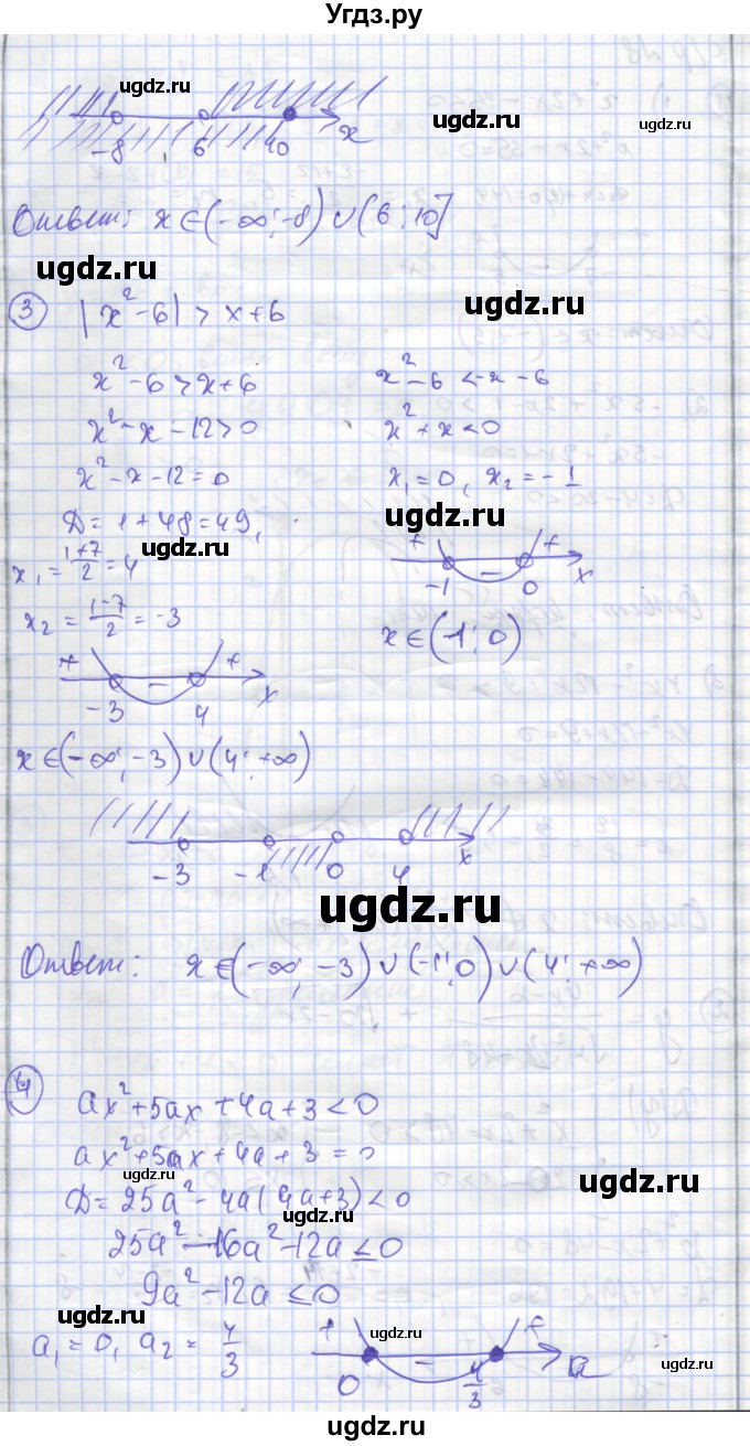 ГДЗ (Решебник) по алгебре 9 класс (самостоятельные и контрольные работы ) Мерзляк А.Г. / самостоятельные работы / вариант 2 / 8(продолжение 2)