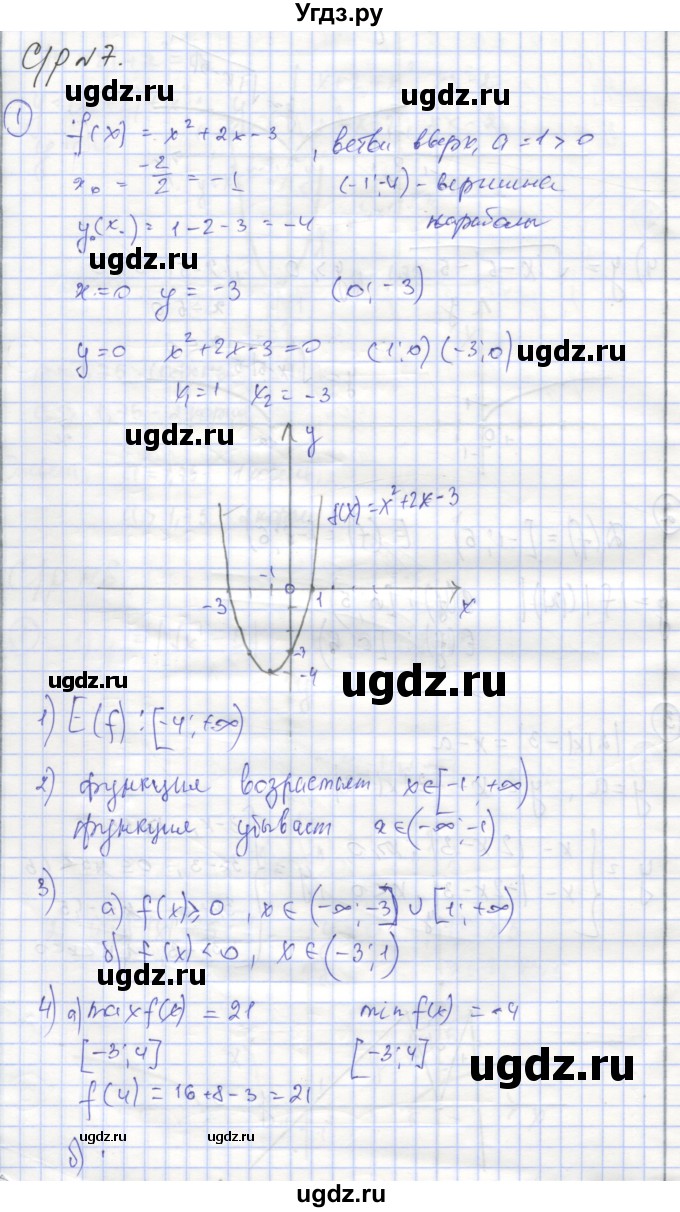 ГДЗ (Решебник) по алгебре 9 класс (самостоятельные и контрольные работы ) Мерзляк А.Г. / самостоятельные работы / вариант 3 / 7