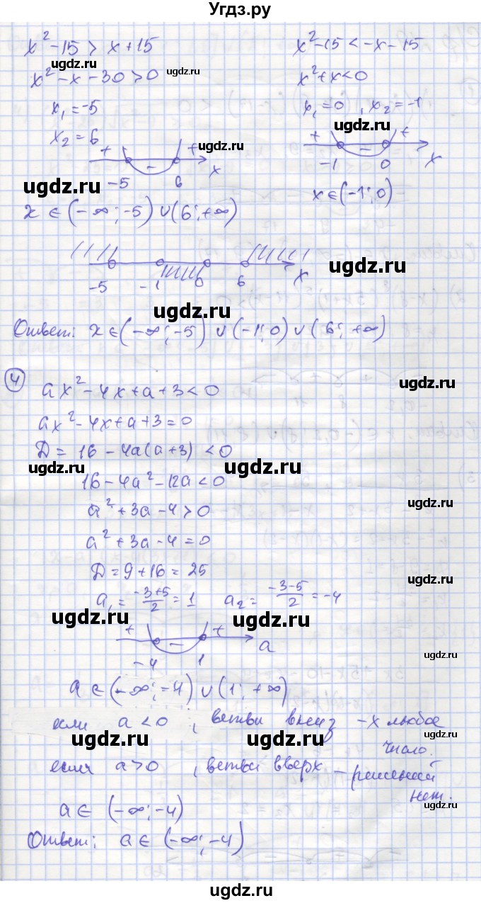 ГДЗ (Решебник) по алгебре 9 класс (самостоятельные и контрольные работы ) Мерзляк А.Г. / самостоятельные работы / вариант 3 / 8(продолжение 3)
